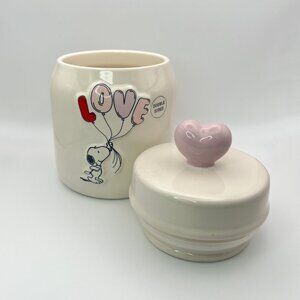 Snoopy Valentine treat jar by Rae Dunn | Small Cookie jar | Made with Love